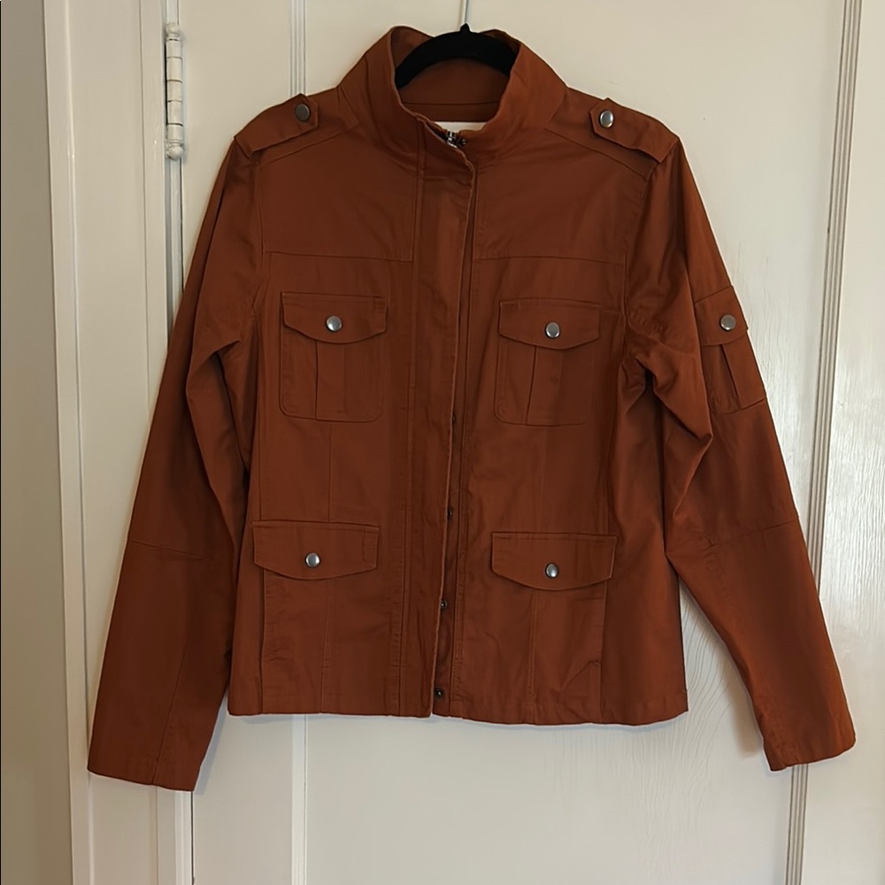 Thread & Supply Orange Utility Jacket With Textur… - image 1